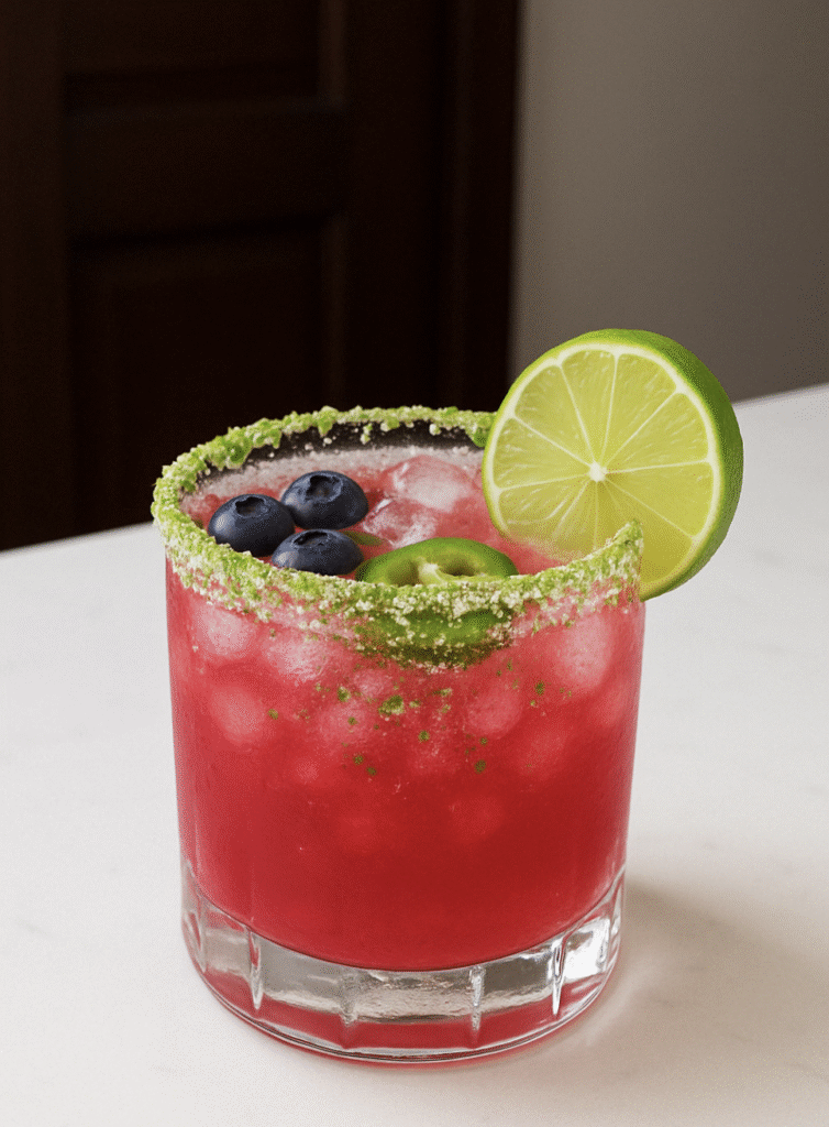 55 Refreshing Blueberry Cocktails You Can Make at Home 14 Blueberry Jalapeño Margarita