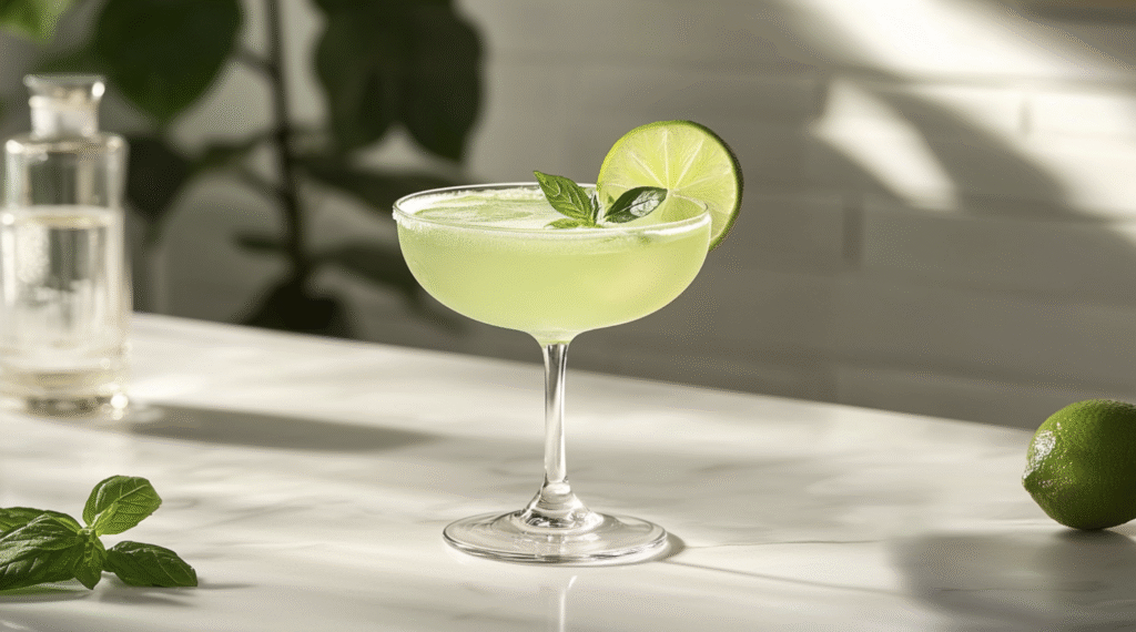Basil Mint Tequila Sour
