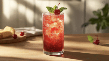 Cherry Vanilla Vodka Fizz