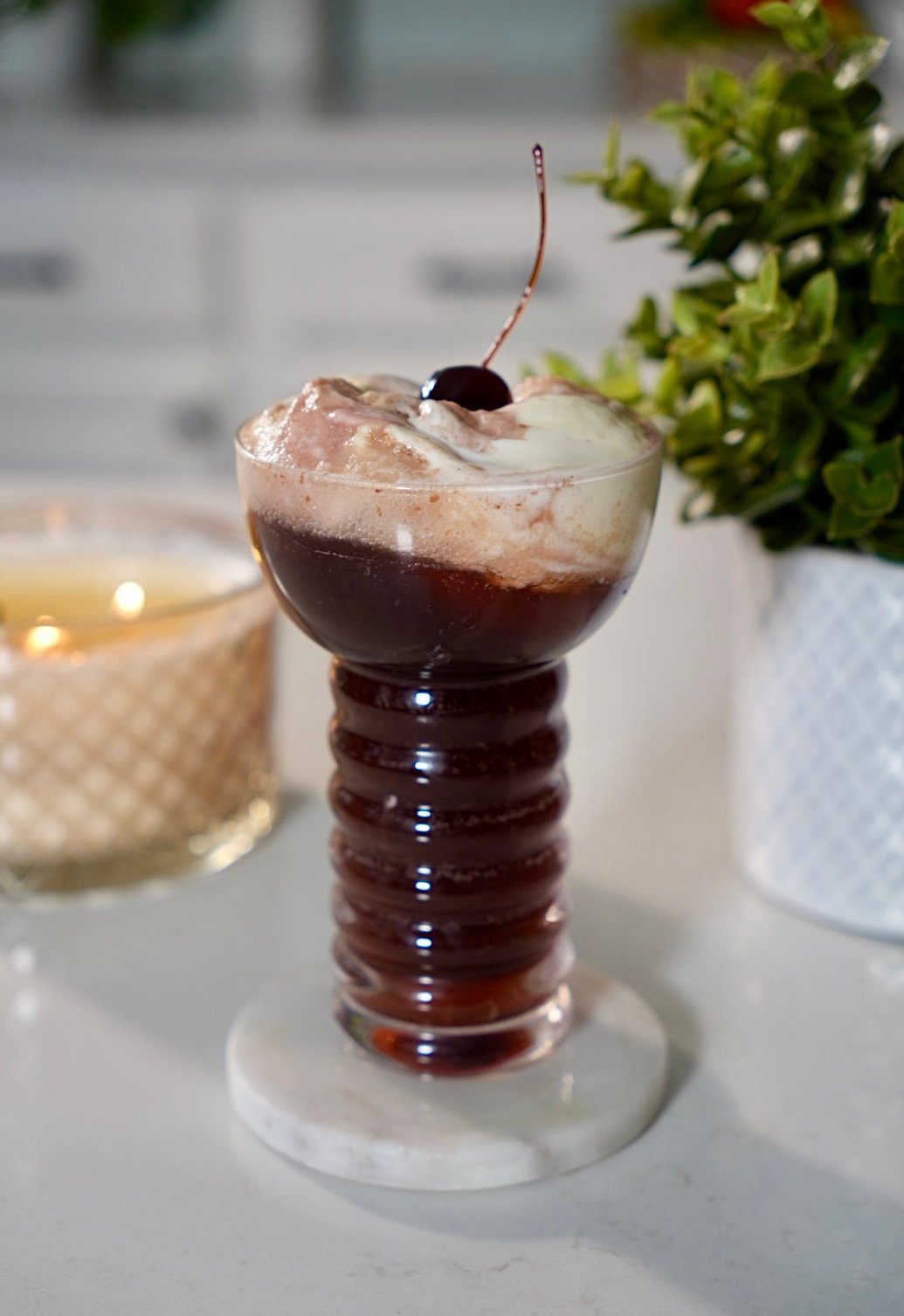 Cherry Vanilla Whiskey Float