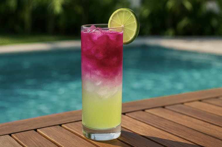 Cucumber Dragonfruit Vodka Limeade