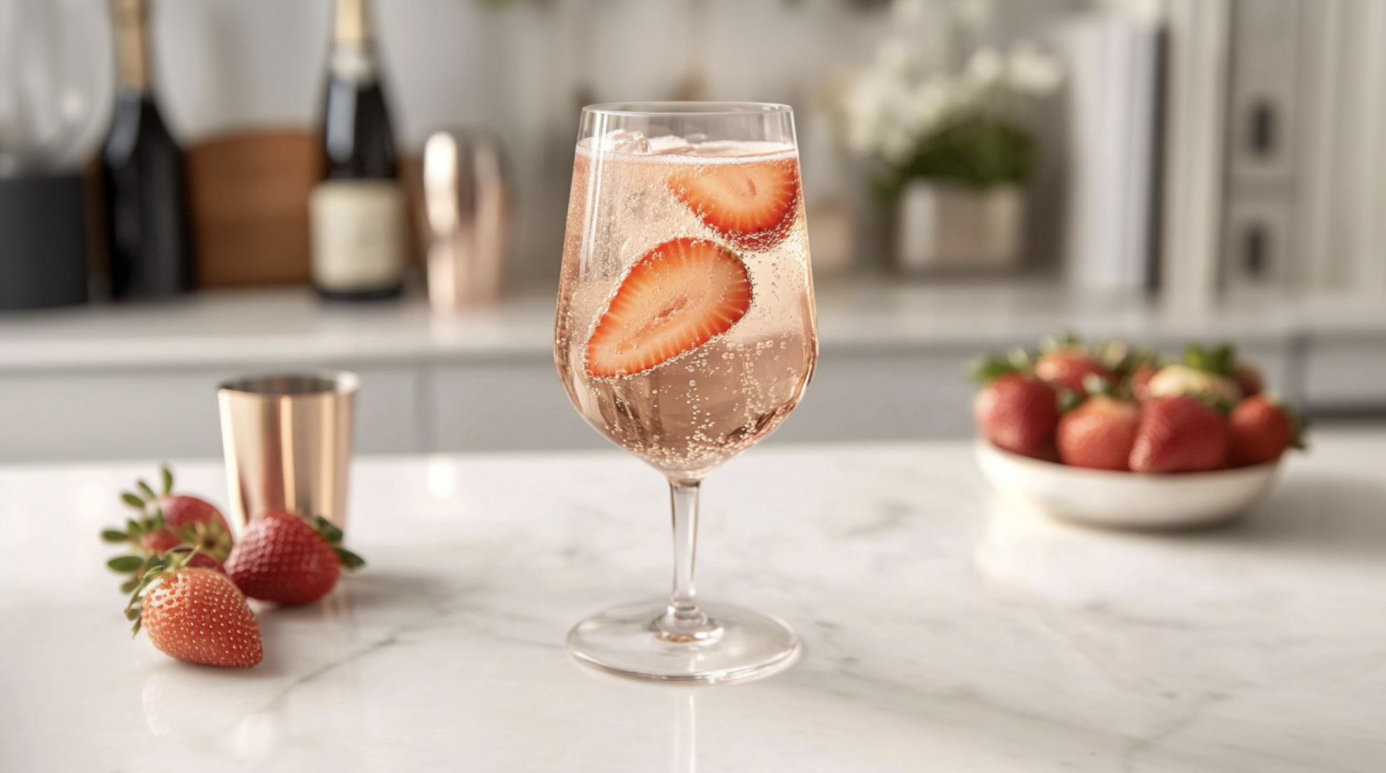 Lillet Strawberry Spritz