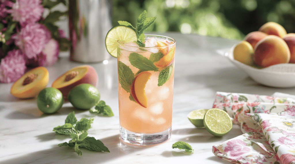 Peach Vodka Mojito