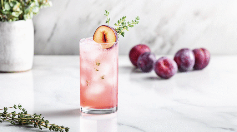 Plum and Thyme Fizz