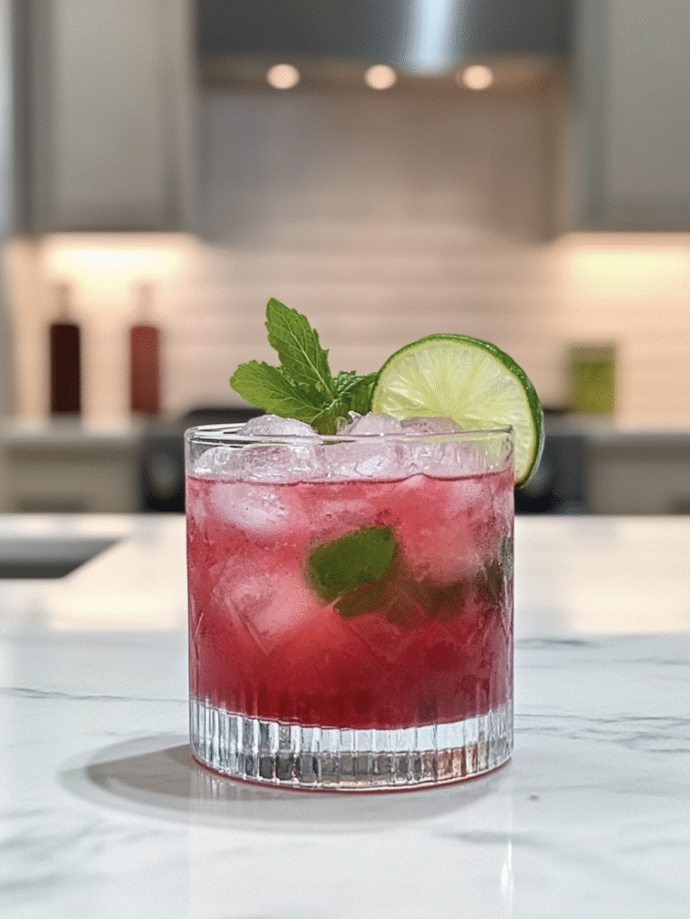 Rhubarb Mint Mojito
