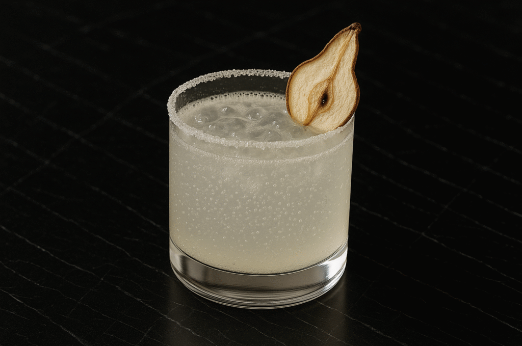 Vanilla Pear and Ginger Fizz