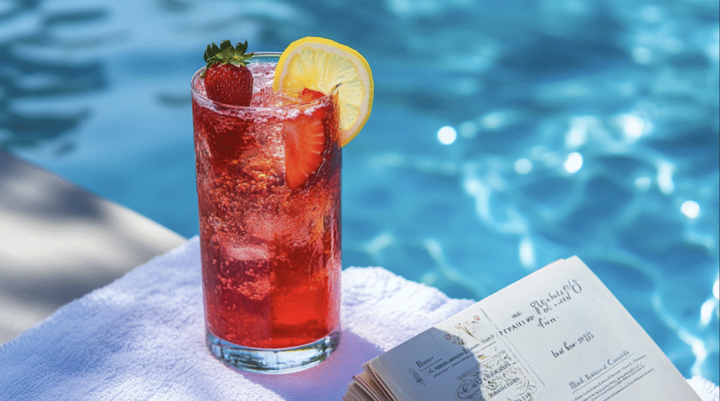 Hibiscus Strawberry Gin Collins