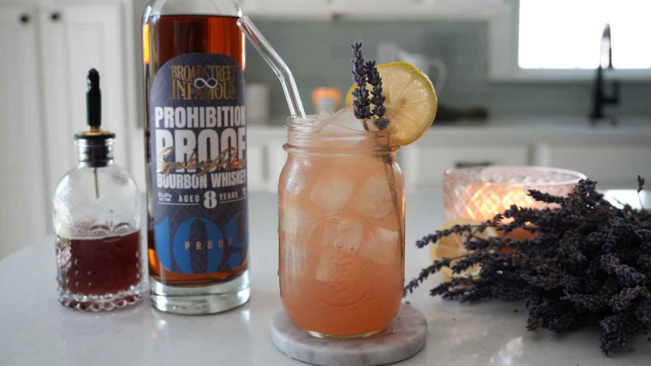 Honey Bourbon Lavender Lemonade
