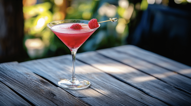 Raspberry Mezcal Martini