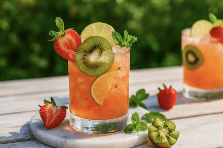 Strawberry Kiwi Vodka Smash