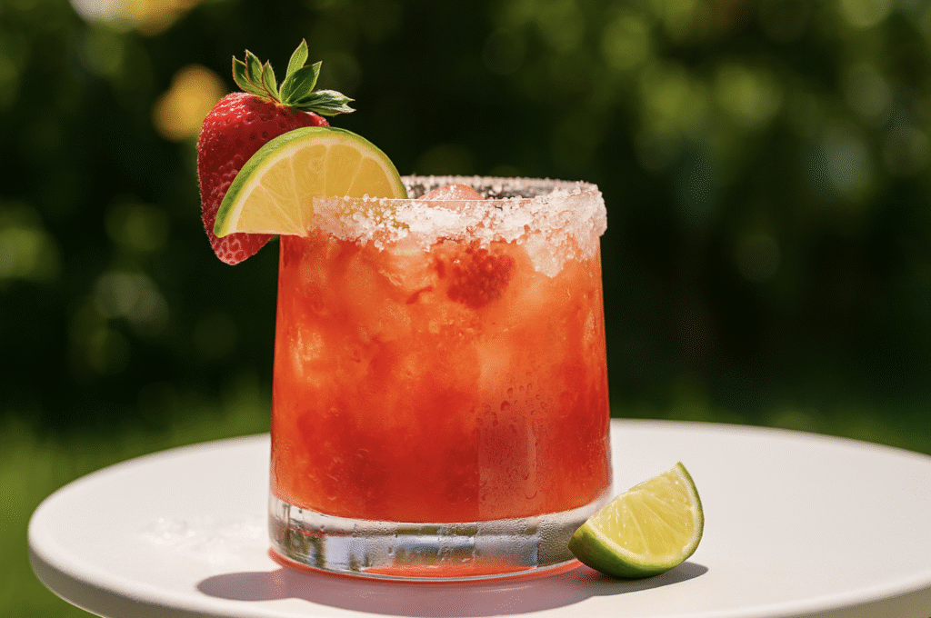 Strawberry Mezcal Margarita