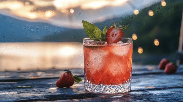 Strawberry Whiskey Limeade