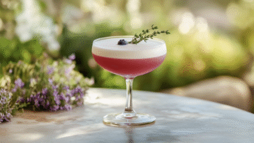 Blueberry Thyme Pisco Sour