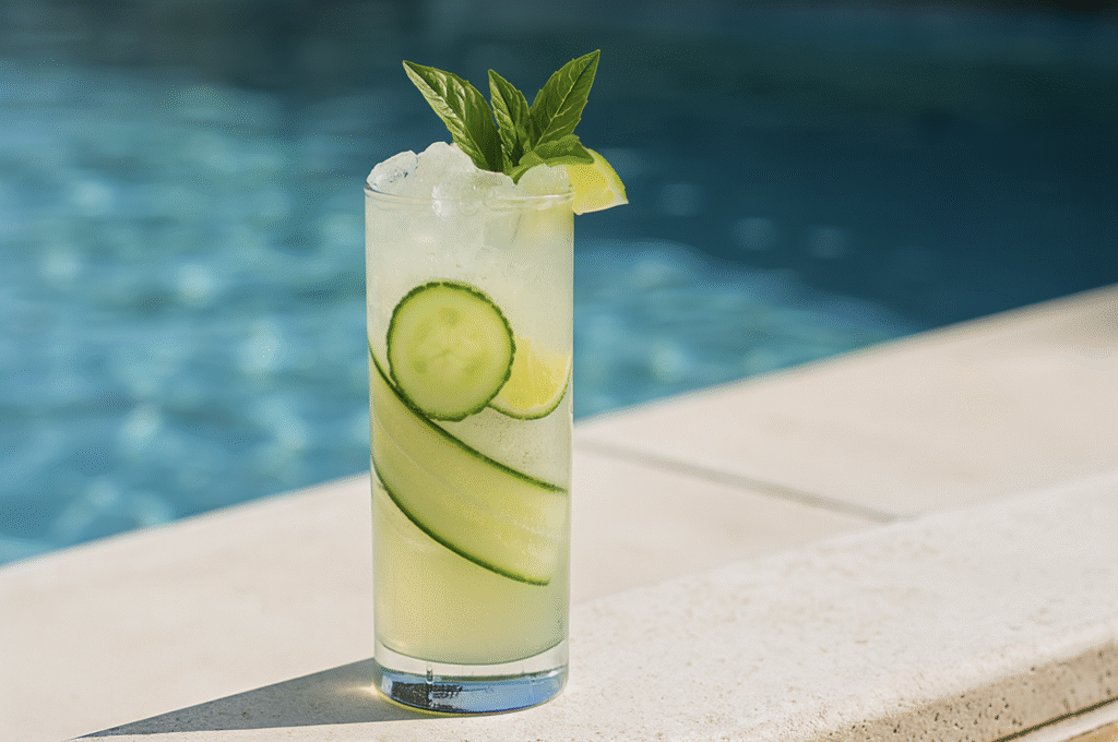Cucumber Melon Vodka Collins