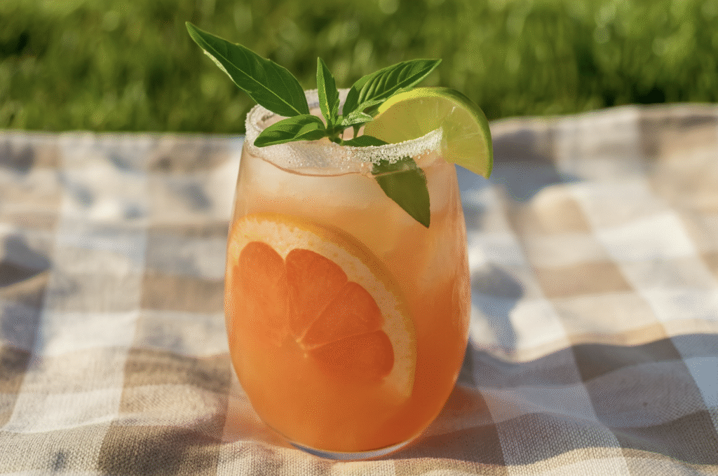 Grapefruit Basil Greyhound