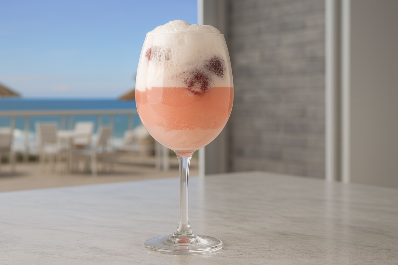 Raspberry Wine Float